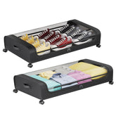 2Pcs Under Bed Storage Containers With Lid Wheels Strap Handles 42L 11Gal Per Container Fedex Shipping