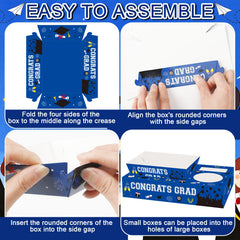 36 Pcs Graduation Movie Night Snack Trays Graduation Dessert Plates Candy Popcorn French Fries Graduation Movie Boxes For Snacks Tray Party Supplies