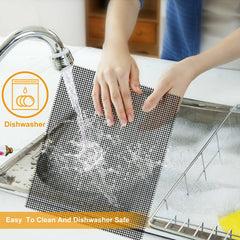 1Pc BBQ Grill Mat Non-Stick Mesh Mat Baking Sheet Liner Reusable Reversible Washable For Outdoor Gas Charcoal