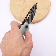 Handle Folding Utility Knife, Tiger Stripe PocketKnife, Boxed Folding Pocket Knife For Everyday Carry, UtilityKnife With Pocket Clip