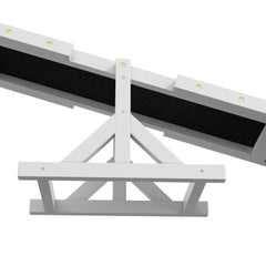 Wooden Dog Agility Seesaw for Training and Exercise, White