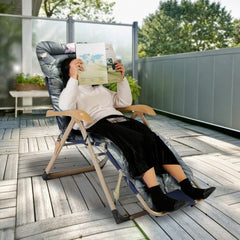 1Pc Chaise Lounger Cushion Recliner Rocking Chair Sofa Mat Deck Chair Cushion Chair Not Inlcuded Standard Type