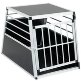 Aluminum Transport Case, Aluminum Car Carrier, Travel Carrier, Suitable For Cats And Dogs, Black And Silver.