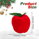 12 Packs Christmas Ornament Xmas Tree Fake Red Apples Hanging Decorations Holiday Tree Red Foam Ball Ornament Pendants For Christmas New Year Holiday Party Decor Supplies
