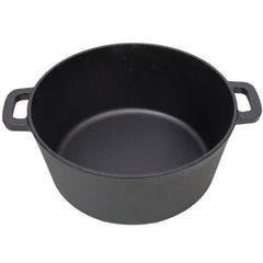 One In One Pre Seasoned Cast Iron Dutch Oven With Dual Handles, Outdoor Camping Deep Pot, With 2 Silicone Handle Covers, Banned Platform Temu