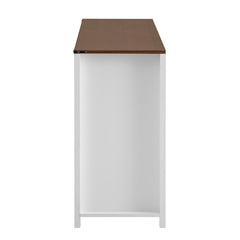 U_STYLE 59.3''Sideboard With Sliding Barn Door And Mesh Panels,Farmhouse Buffet With Open Storage,Suitable For Living Room, Hallway, Balcony,Kitchen, Office