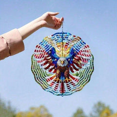 3D American Flag Wind Spinner - Patriotic Eagle Spinner