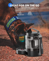 Lassot Portable Pull-out Water Bowl For Dogs, Large Capacity, Perfect For Camping, Hiking, Beach Trips, Road Trips, And Park Walks.