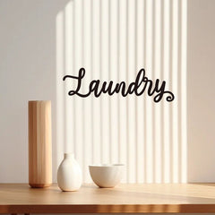 Vintage Industrial Metal Wall Sign For Laundry Room & Garage