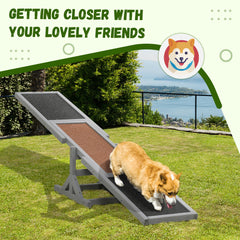 Wooden Dog Agility Seesaw for Training and Exercise, Gray