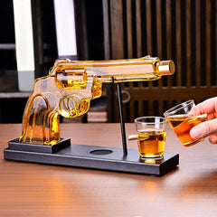 Gifts For Men Dad, 10 Oz Whiskey Gun Decanter Set 2 Bullet Glasses - Unique Birthday Pistol Gift Ideas Daughter Son, Personalized Liquor Dispenser - Scotch Bourbon Vodka, Him, Brother Husband