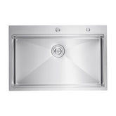 33' Kitchen Sink Top Mount Single Bowl Drop-In Basin Stainless Steel Bar