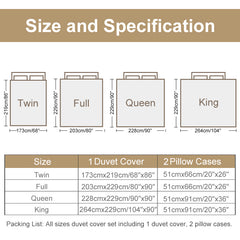 3 Piece Spring Floral Duvet Cover Set For Women Adults Home Bedroom Flowers Bedding Set With 2 Pillowcases Twin Full Queen King Size
