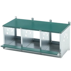 Metal Nesting Boxes For Chicken,3 Compartment Nesting Box,Galvanized Steel Nesting Boxes For Hens, Easy To Assemble
