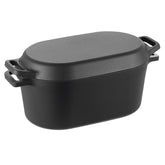 Enameled Cast Iron Dutch Oven Heavy-Duty Cookware With Lid Handles 3.5 Qt Black