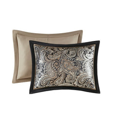 12 Piece Comforter Set With Cotton Bed Sheets Black Full
