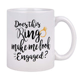 Engaged Mug, New Gift For Women, A Ceramic Coffee And Tea Cup 325ml