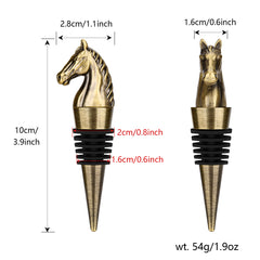 Luxury Horse Head Wine Bottle Stopper Animal-shaped Wine Stopper For Preserving Red Wine, A Kitchen Storage Gift, A Birthday Gift For Universal Wine Preservation Supplies.