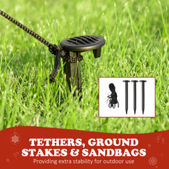 6' Blow-Up Outdoor Yard Display, Inflatable Christmas Santa Claus with Rotating Magic Ball Light for Garden Party