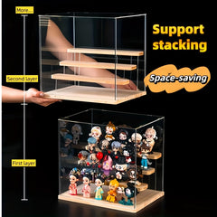 The Ins-style Blind Box Storage Box Uses Food-grade Material, With Adjustable Partitions And Transparent Display Design