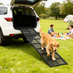 PawHut Dog Car Ramp, Extra Long And Wide, Non-Slip Surface, Folding Portable Pet Ramp For Large, Small & Senior Dogs