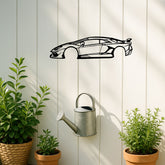 Precision Laser-Cut Metal Wall Art Sleek Sports Car Silhouette