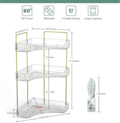 Corner Bathroom Counter Storage Rack 3-tier Bathroom Countertop Storage Rack Cosmetic Storage Rack Dressing Table Perfume Tray