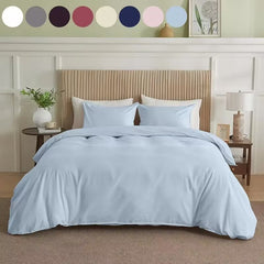 Serta Simply Clean Solid Duvet Cover Queen