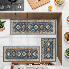 Washable Kitchen Rugs Set Of 3 Piece Non Slip Runner Set Boho Kitchen Runner Mat Decor Carpet For Hallway Laundry