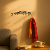Laser-Cut Metal Wall Art Precise Sports Car Silhouette