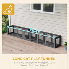 Wooden Cat Tunnel For Outdoor With Combinable Design