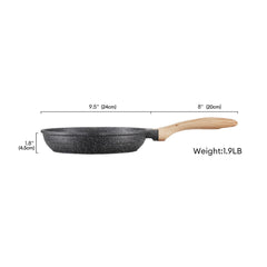 JEETEE 8 Inch Nonstick Frying Pan, Stone Coating Cookware, Nonstick Omelette Pan With Heat-Resistant Handle, Induction Skillet For Eggs