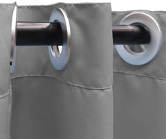 Gray Smooth 50 In. W X 108 In. L Other Blackout Outdoor Light Filtering Curtain (Single Panel), Silencer Clip