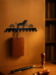 Farmhouse Style Dog Hooks Wall Decor - Rustic Wooden Coat Rack & Key Holder