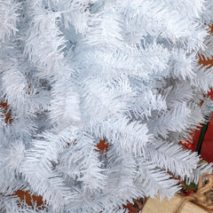 7 FT Artificial Christmas Tree Pencil Xmas Tree with Stand, 818 Tips, Holiday Home Indoor Decoration for Party, White