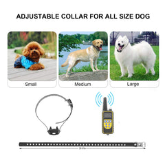 1Pc Dog Training Collar With Remote IP67 Waterproof Pet Trainer 300mAh Rechargeable 875 Yard Remote Control 4 Modes Adjustable Level