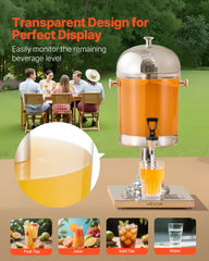 Drink Dispenser 2.1 Gal Beverage Dispenser For Parties With Spigot Tray