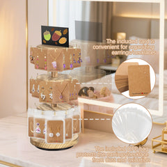 360 Rotating Earring Display Stands With 50 Earring Holder Cards