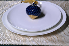 Jasmine Bone China Dinnerware Set, 16 Pieces, Service For 4, White Plates, Dishes, Bowls Set, Microwave And Dishwasher Safe