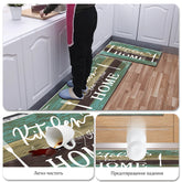Boho Kitchen Rug Sets 2 Piece Washable Non-Slip Mats Teal 20x32 20x48 In