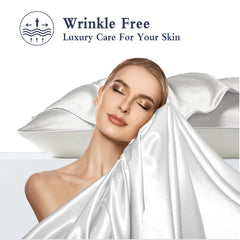 2pcs Rose Palace Style Bedroom Satin Print Soft And Skin Friendly Pillowcase