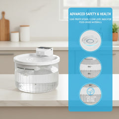 2000ML Wireless Pet Drinking Fountain, 2500mAh Rechargeable, Motion Sensor Circulating Running Water Bowl For Kittens Puppies