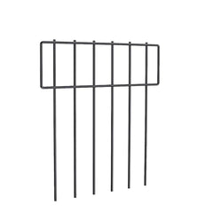6PC 13inch*17inch Black Metal Protective Decorative Garden Fence, Animal Barrier, Yard And Lawn Isolation Fence, Outdoor Wrought Iron Fence