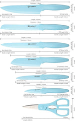 13 Piece Blue Non-Stick Stainless Steel Boxed Knives Set