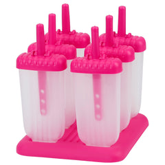 1 Set 6 Cavity Popsicle Molds Reusable Ice Cream DIY Ice Maker Ice Bar Maker Plastic Popsicle Mold For Homemade Iced Snacks