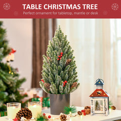 18" Tall Unlit Miniature Snow-Flocked Tabletop Artificial Christmas Tree