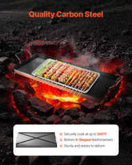 32x14 In Flat Top Griddle Carbon Steel Universal BBQ Grill Pan Cookware