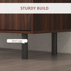 Retro Sideboard with 2 Cabinets 3 Drawers, Buffet Table, Rustic Brown