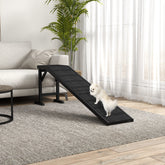 Dog Ramp w/ Non-Slip Carpet and Top Platform, 74" x 16" x 25", Black
