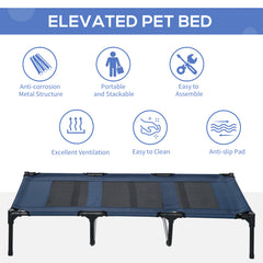 48" x 36" Elevated Breathable Dog Bed w/ Carry Bag Dark Blue